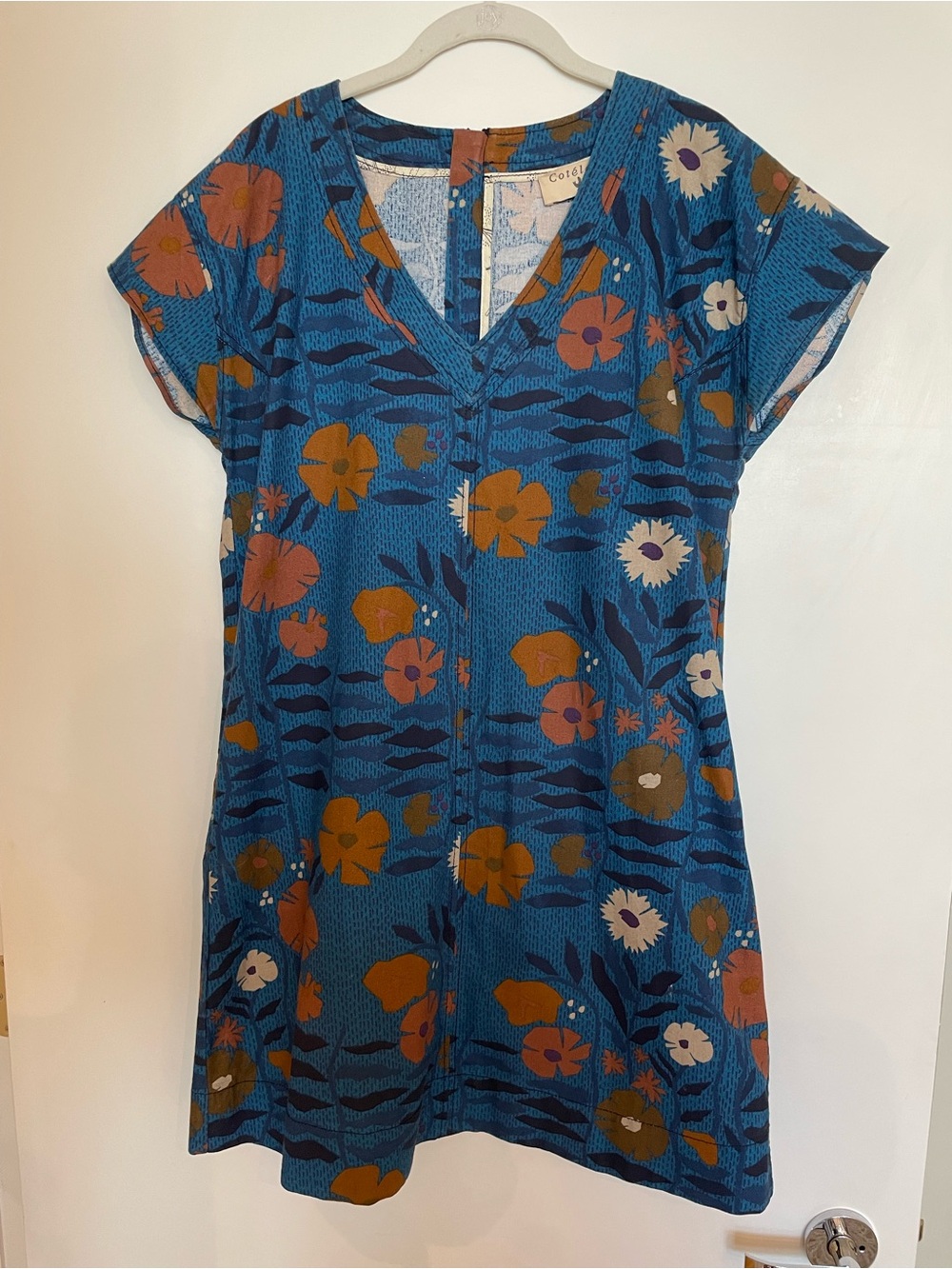 Cotélac Blue Printed Lightweight dress